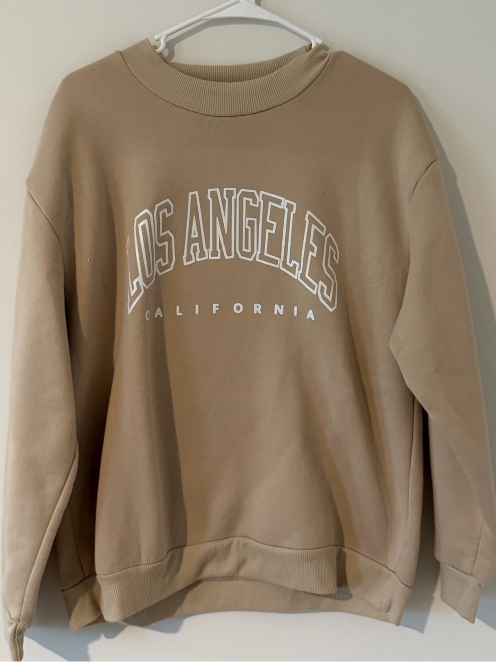Los Angeles Graphic Crewneck Sweater - Beige